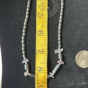 Black & Purple gem Necklace